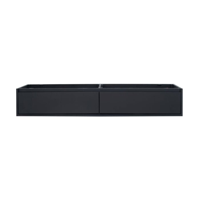 Zwart eiken badkamerkast met kort formaat - 150x25 cm
