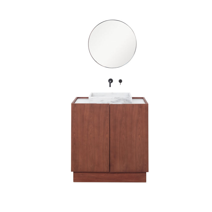 Felix Vintage Badkamermeubel 80cm met Wit Marmer