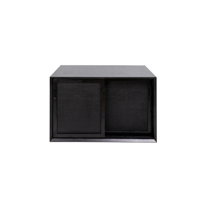 Nestor Badkamerkast Zwart Rotan 80cm