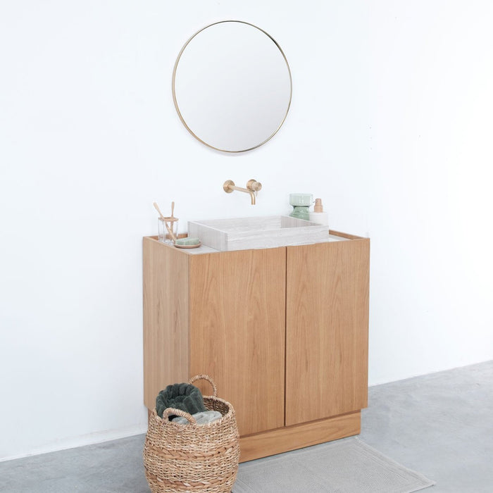 Badkamerset Felix Eik Beige Marmer en George Wastafel