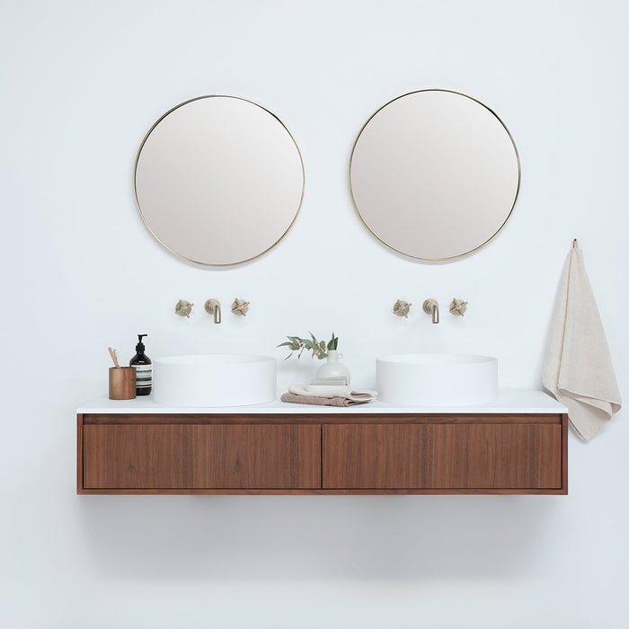 badkamer in walnoot kort