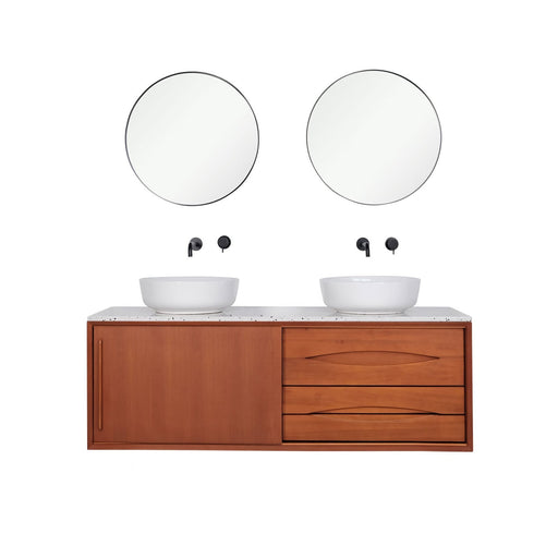 Bill badkamermeubelset - Teak - Terrazzo bovenplaat - Alexis II