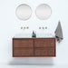 badkamerset 120 cm Walnoot Terrazzo wastafels