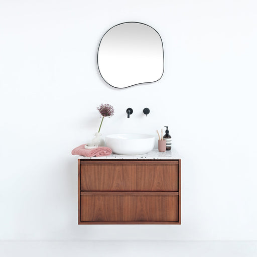Fien walnoot onderbouwkast Wit terrazzo