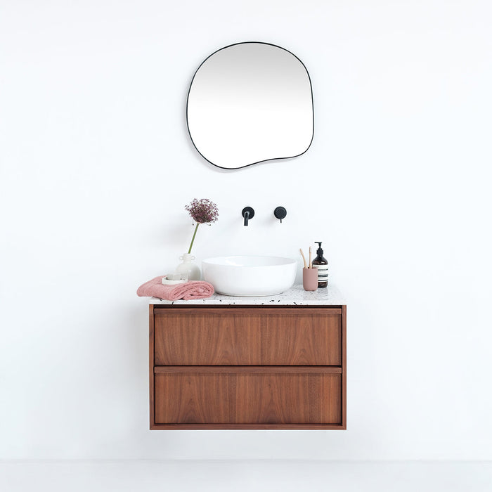 Fien walnoot onderbouwkast Wit terrazzo