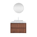 Vintage walnoot badkamermeubel Fien - Wit Terrazzo - 80 cm