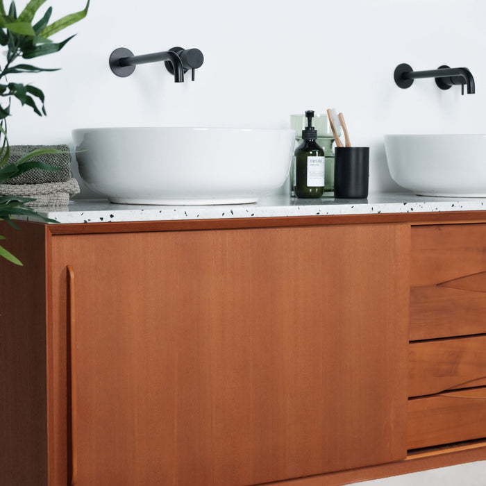Badkamermeubel Bill - Teak - Terrazzo wastafelblad - Alexis II