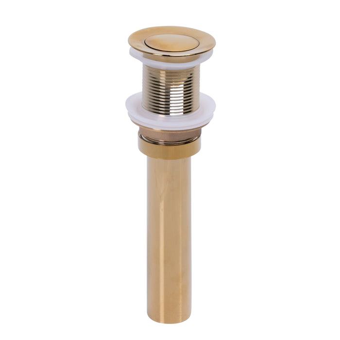 Gold drain valve without overflow