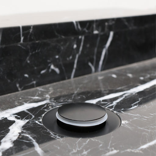 Zwart Marmeren Lavabo met Bodemventiel in het Zwart