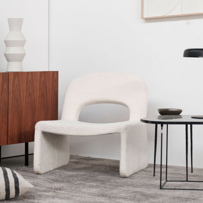 fauteuil in witte Stof Furnified