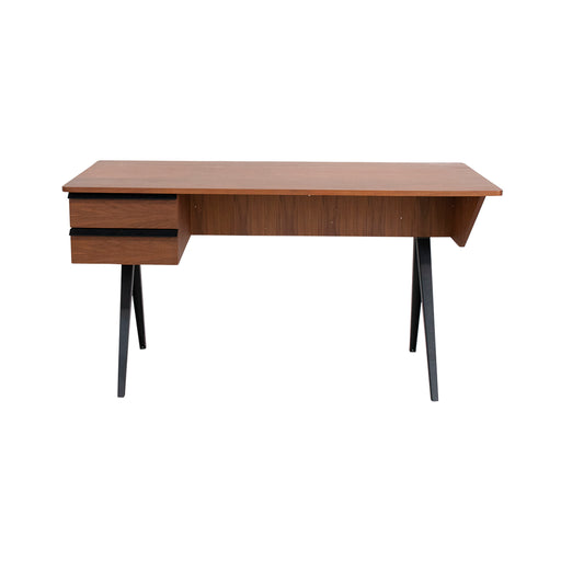 bureau walnoot met metalen details Dijon Furnified