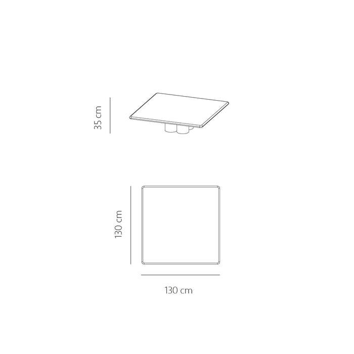 Table basse carrée Toulouse MicroSkin
