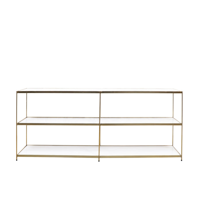 Luiza Greek white marble console table