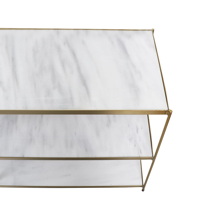 Luiza Greek white marble console table