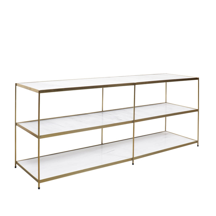 Luiza Greek white marble console table