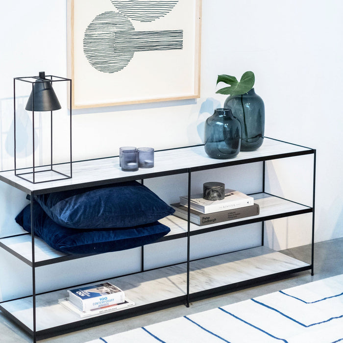 Luiza Greek white marble console table