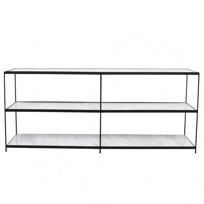 Luiza Greek white marble console table