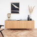 Eiken dressoir met zwart marmeren blad