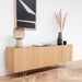Dressoir met Marmer Pisa Eik/Zwart Marmer 200cm