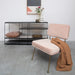 Roze fluwen stoel Emma Furnified