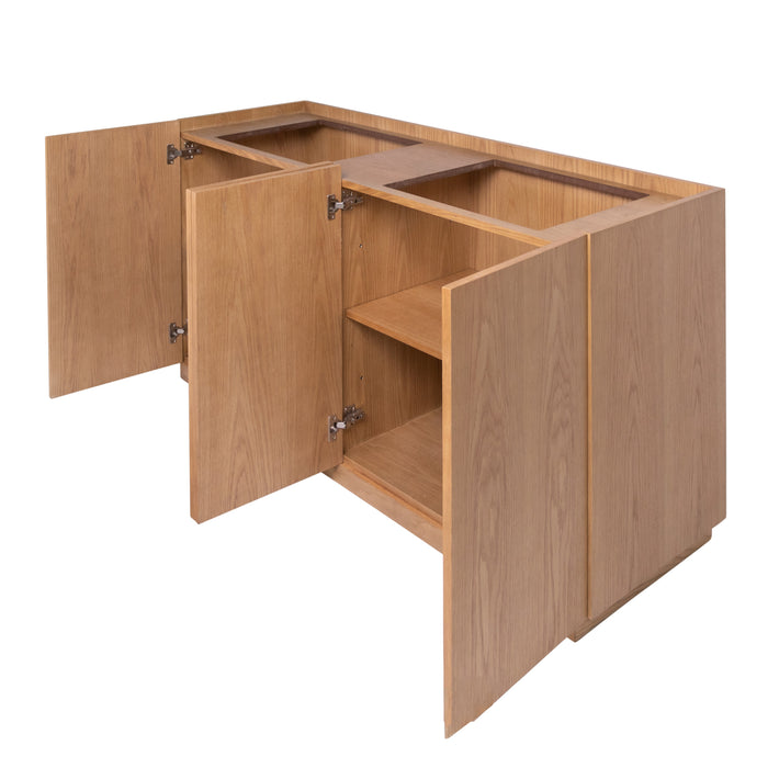 Eiken Scandinavisch badkamermeubel Felix - 150 cm met veel opbergruimte