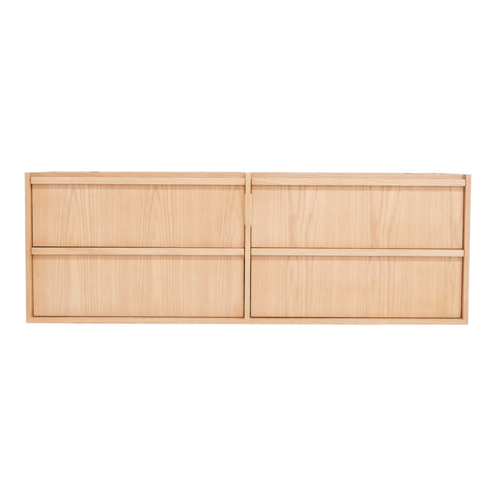Badkamerkast hout eik beige 150 cm