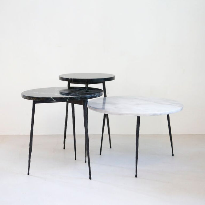 witte Florence Bijzettafel Dia 50cm H 32cm voor Slaapkamer