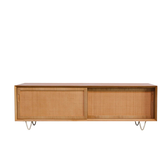 Vintage dressoir Oskar eik/naturel riet 150 cm