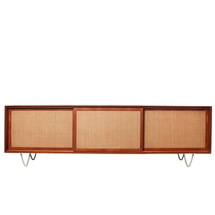 Buffet en rotin Oskar en teck/osier naturel 220 cm