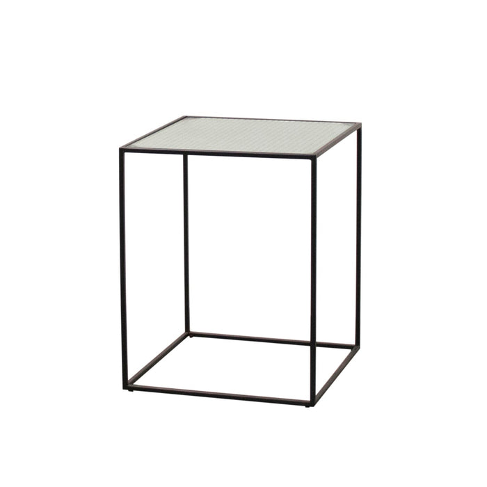 salontafel in Transparant zwarte Metaal Furnified