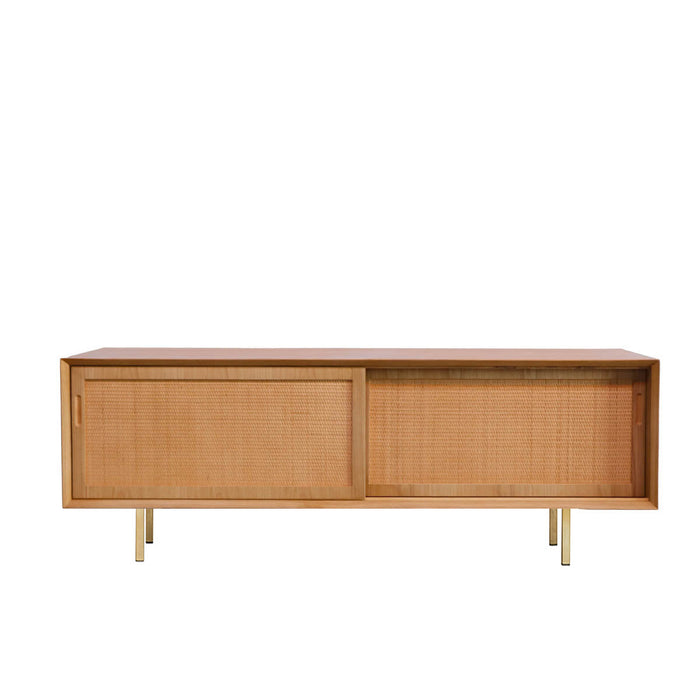 Vintage dressoir Oskar eik/naturel riet 150 cm