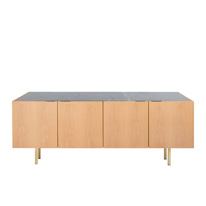 Dressoir Pisa eik groen marmer 200 cm