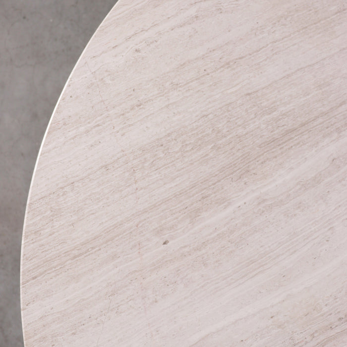 Mesa de comedor redonda de mármol beige Ø125 cm