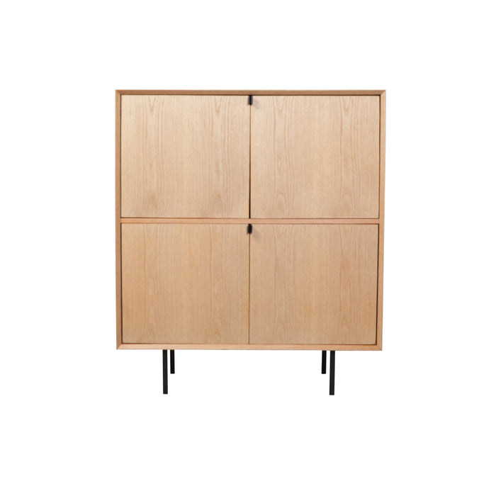 Hoog dressoir Bob eik Scandinavisch 100 cm