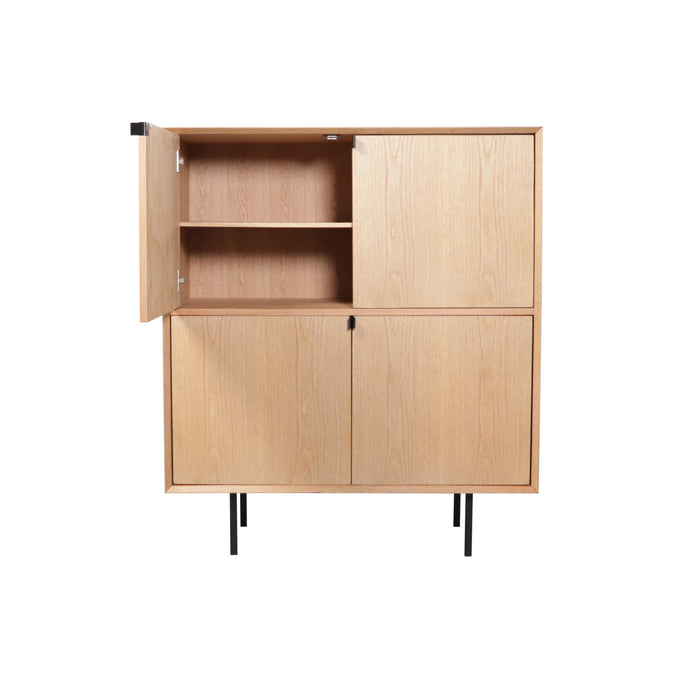 Hoog dressoir Bob eik Scandinavisch 100 cm