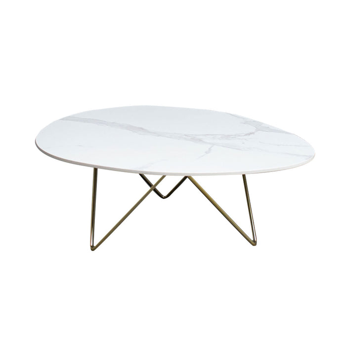 Mesa de centro de cerámica Richard calacatta blanca