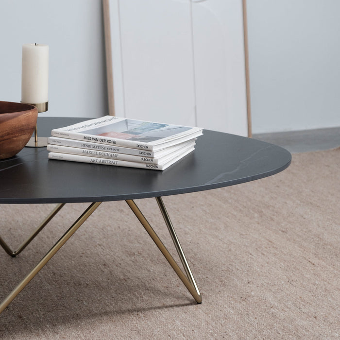 Zwart keramische salontafel Furnified Richard