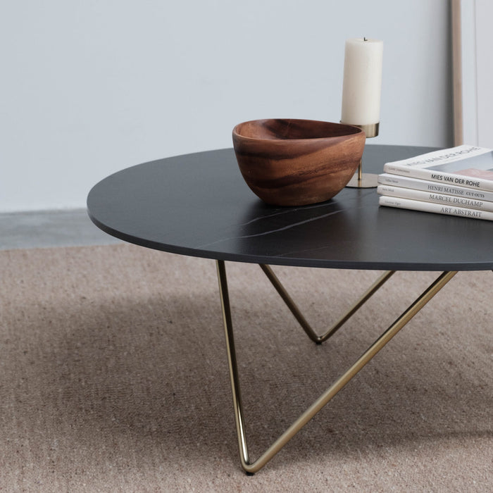 Richard black ceramic coffee table
