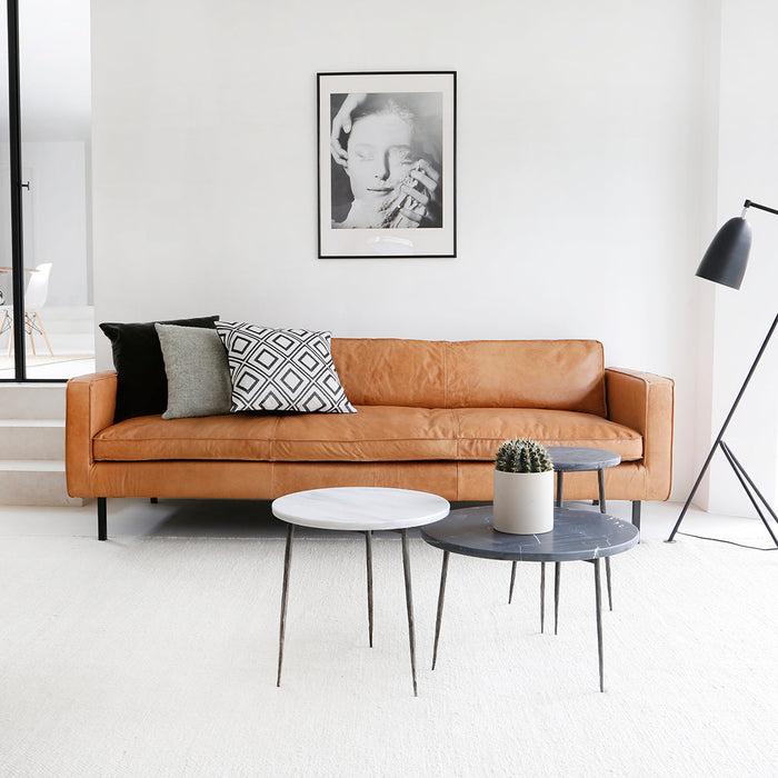 Cognac Gordon 3.5 zit voor Living