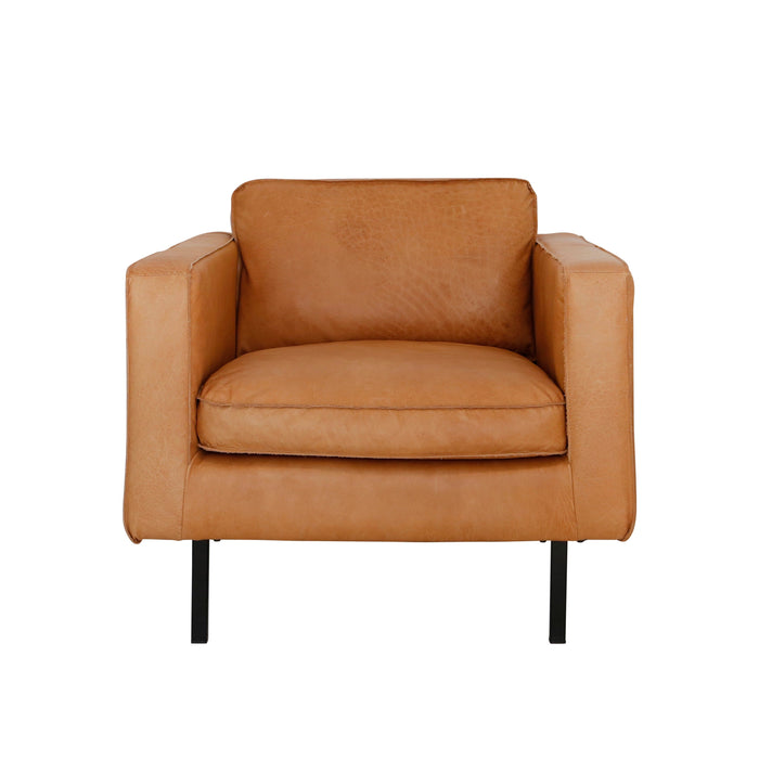Lederen Fauteuil Gordon Cognac 80cm