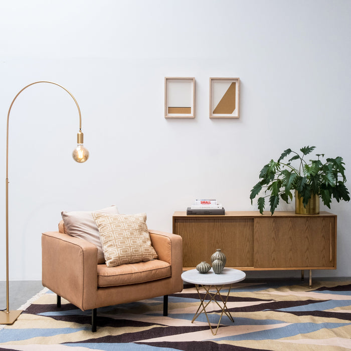 Luxe fauteuil in Cognac Leder Furnified