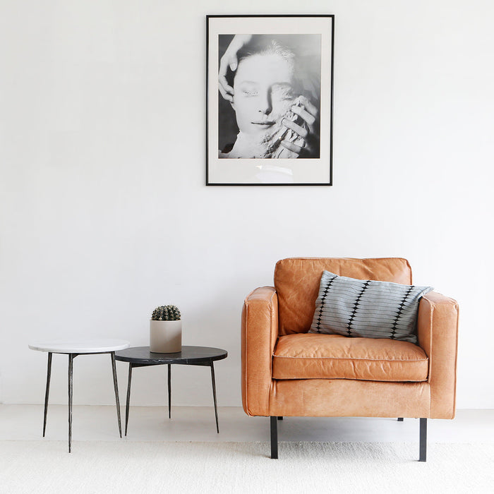 Lederen Fauteuil Gordon Cognac 80cm Furnified