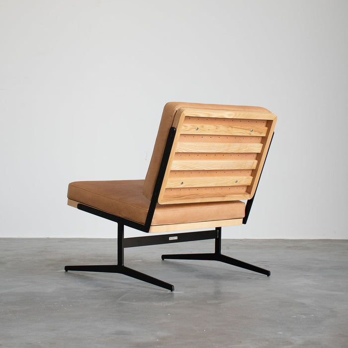 Cognac Lederen zitstoel Lucy Furnified