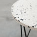 Bijzettafel marmer wit zwart terrazzo Furnified