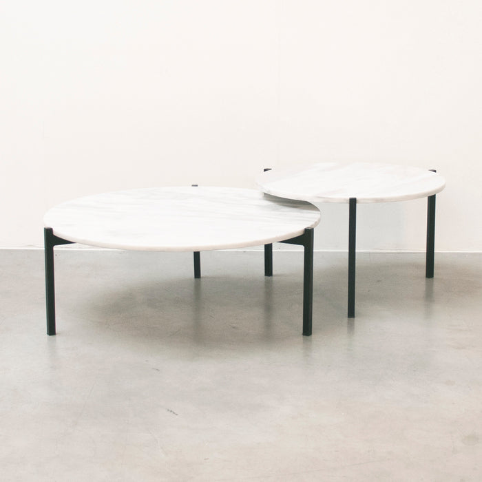 Marmor-Couchtisch Leonard weiß Ø58 cm