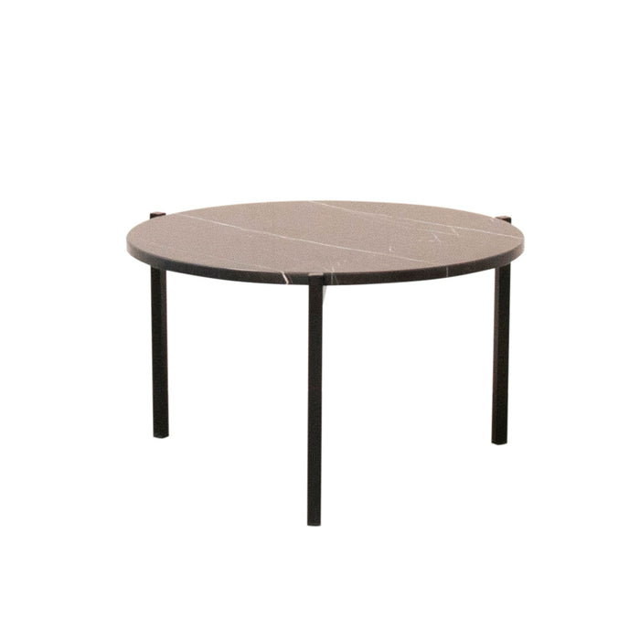 Mesa de centro de mármol Leonard negra Ø58 cm
