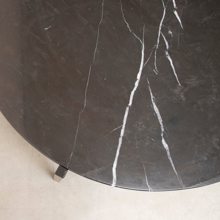 Mesa de centro de mármol Leonard negra Ø58 cm