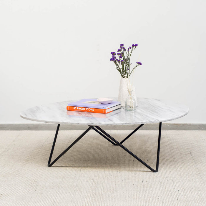 Table basse en marbre blanc Richard