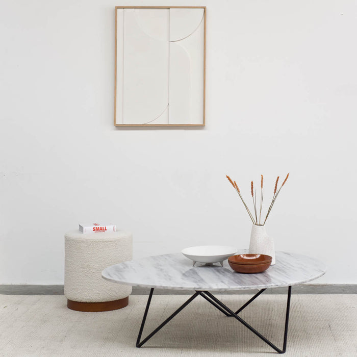 Table basse en marbre blanc Richard