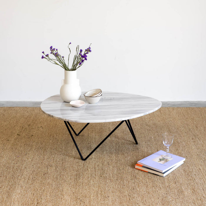 Table basse en marbre blanc Richard